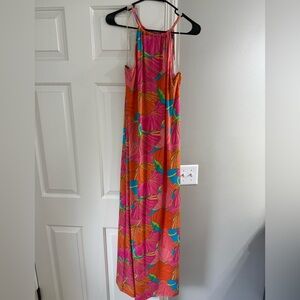 Vibrant Floral Maxi Dress Resort Wear